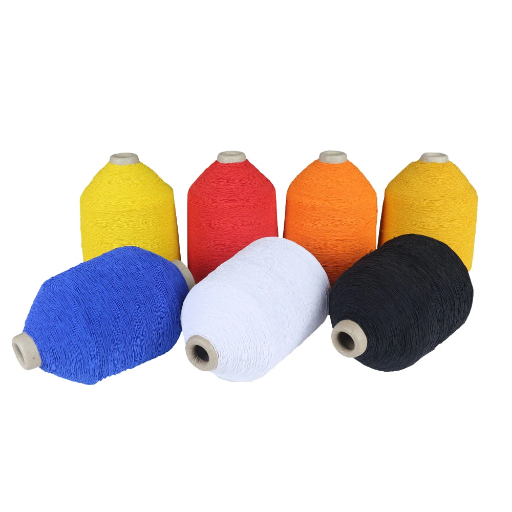 1007575 Dcy Elastic Rubber Double Covered Latex Polyester Yarn for Socks