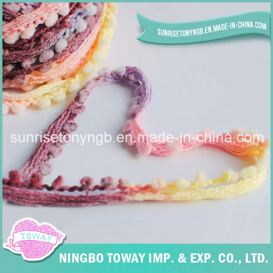 Filo per uncinetto in ciniglia islandese a colori pettinati con motivo a maglia (FY-001)